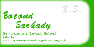 botond sarkady business card